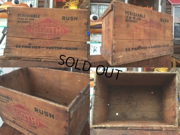 画像2: Vintage BOOTH FISHERIES Wood Box (AL071) 