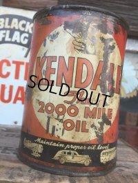 SALE Vintage Oil Can / Kendall The 2000 MILE OIL (AL073) 