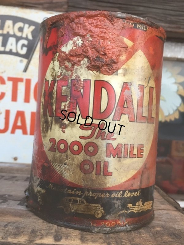 画像2: SALE Vintage Oil Can / Kendall The 2000 MILE OIL (AL073) 