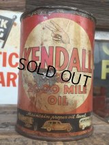 SALE Vintage Oil Can / Kendall The 2000 MILE OIL (AL072) 