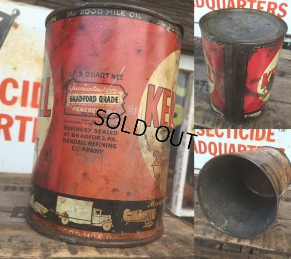 画像3: SALE Vintage Oil Can / Kendall The 2000 MILE OIL (AL072) 