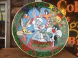 画像1: 90s Vintage Looney Tunes Christmas Plate (AL089) (1)