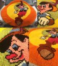 画像2: Vintage Disney Pinocchio Round Rug (AL100) (2)
