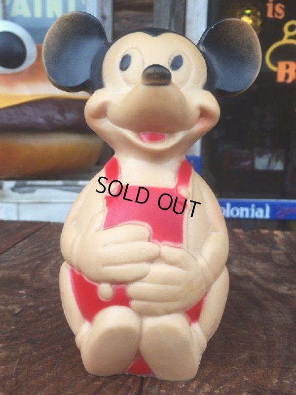 画像1: Vintage Disney Mickey Rubber Doll Bank (AL103)