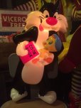 画像2: Vintage Looney Tunes Sylvester & Tweety Wall Decor Lighted (AL107) (2)