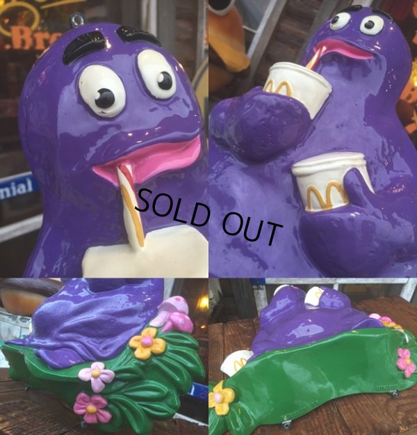 画像2: Vintage McDonalds Grimace Wall Decor Store Display (AL109)