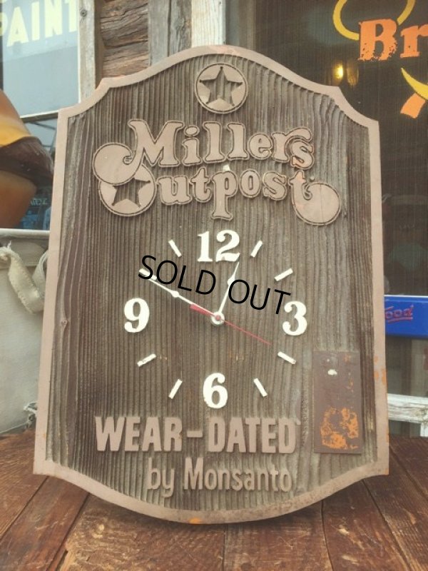 画像1: Vintage Levi's Millers Outpost General Jeans Store Sign Clock (AL113)