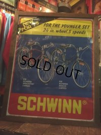 70s Vintage Schwinn Poster Sign W/Flame (AL115)