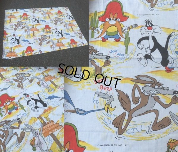 画像3: 70s Vintage Looney Tunes Twin Flat Sheet Canada Ver (AL125)