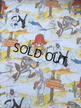 70s Vintage Looney Tunes Twin Flat Sheet Canada Ver (AL125)