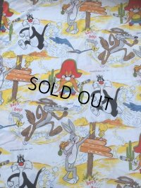 70s Vintage Looney Tunes Twin Flat Sheet Canada Ver (AL125)