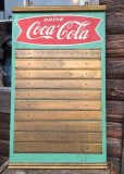 画像1: Vintage Coca Cola Fishtail Menu Board Sign (AL126) (1)