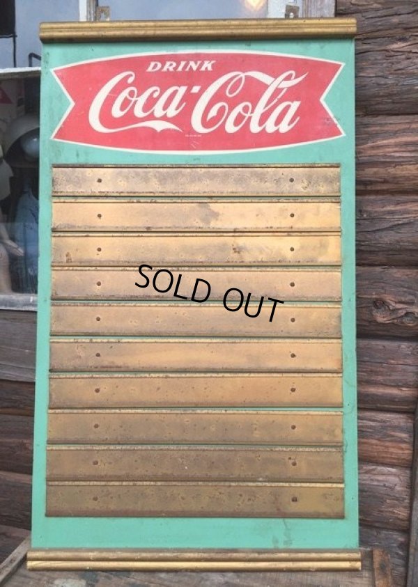画像1: Vintage Coca Cola Fishtail Menu Board Sign (AL126)