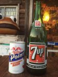 画像1: 60s Vintage 7UP Soda Green Glass Bottle 12FL OZ (AL198) (1)