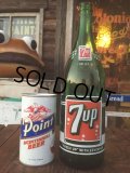 60s Vintage 7UP Soda Green Glass Bottle 12FL OZ (AL198)