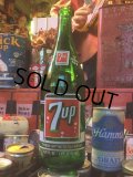 60s Vintage 7UP Soda Green Glass Bottle 12FL OZ (AL240)