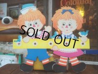 70s Vintage Dolly Toy Pin Ups Wall Decor Hanger Raggady (AL246)