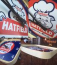 画像2: 60s Vintage Hatfield Quality Meats Advertising Clock Sign (AL260) (2)
