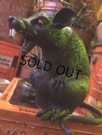 Vintage Halloween Scary Monster Black Rat (AL262)