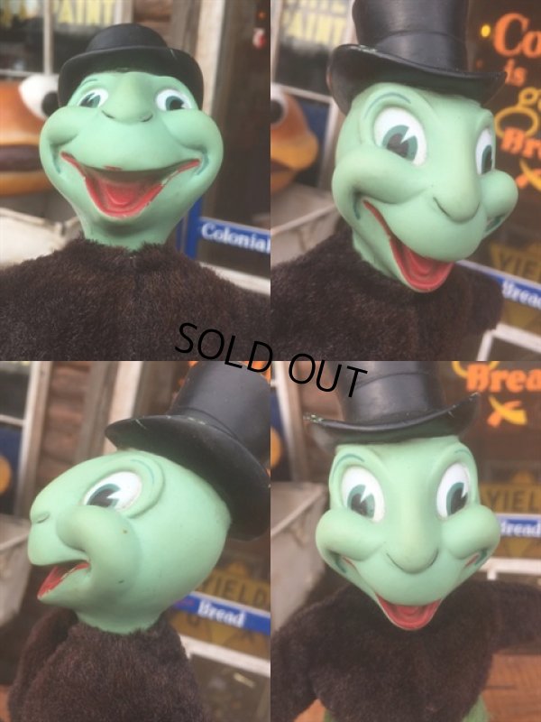 画像3: 50s Vintage Disney Jiminy Cricket Rubber Face Doll Gund (AL265)