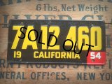 50s Vintage Bicycle License Plate 7A12 460 (AL275)