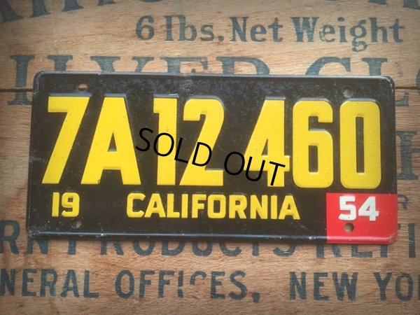 画像1: 50s Vintage Bicycle License Plate 7A12 460 (AL275)