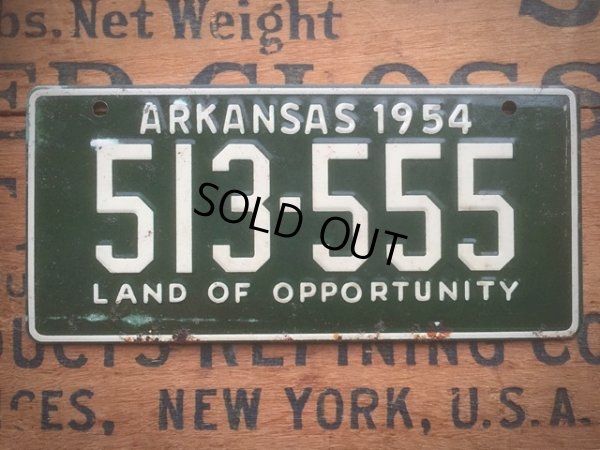 画像1: 50s Vintage Bicycle License Plate 513-555 (AL285)