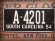 画像1: 50s Vintage Bicycle License Plate A-4201 (AL281) (1)