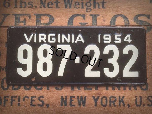 画像1: 50s Vintage Bicycle License Plate 987-232 (AL277)