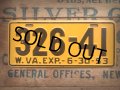 50s Vintage Bicycle License Plate 326-41 (AL280)