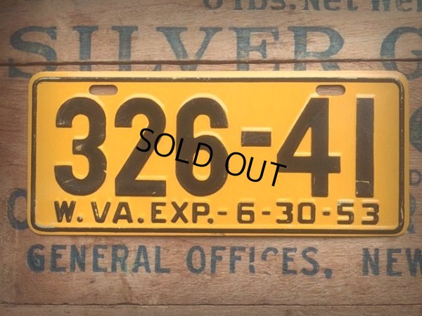画像1: 50s Vintage Bicycle License Plate 326-41 (AL280)