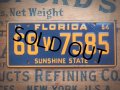 50s Vintage Bicycle License Plate 68 W 7585 (AL282)