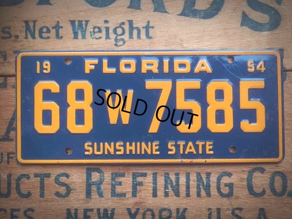 画像1: 50s Vintage Bicycle License Plate 68 W 7585 (AL282)