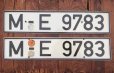 画像2: 70s Vintage License Pair Plate M-E 9783 (AL289) (2)