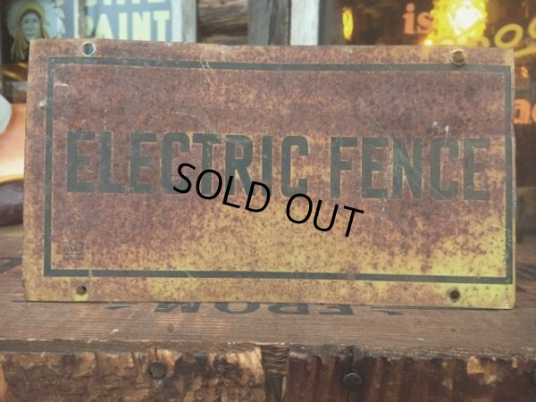 画像2: Vintage Posted & Electric Fance Farm Sign (AL291)