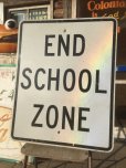 画像1: Vintage Road Sign END SCHOOL ZONE (AL301) (1)