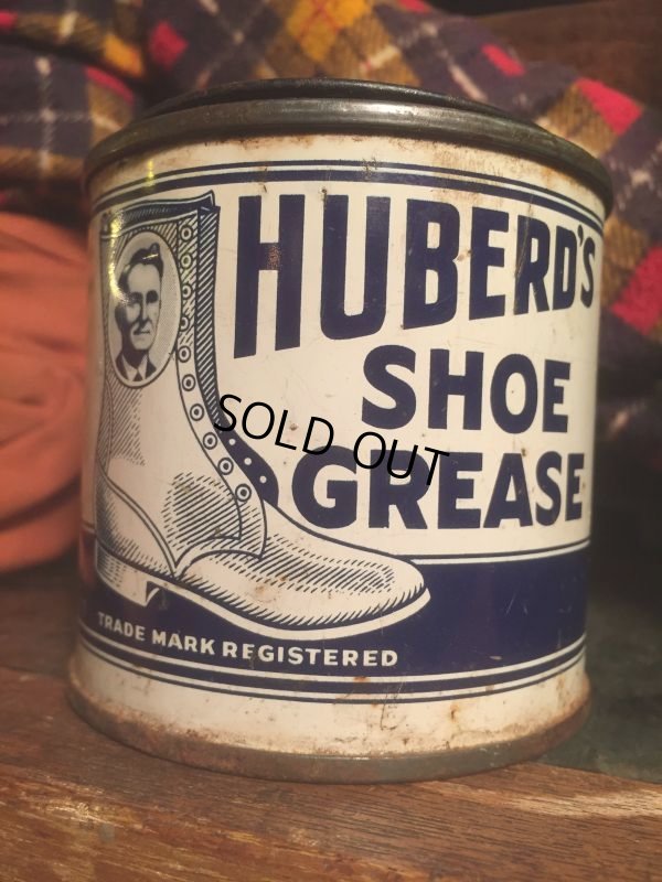 画像1: Vintage Huberd's Shoe Grease Tin (AL302)