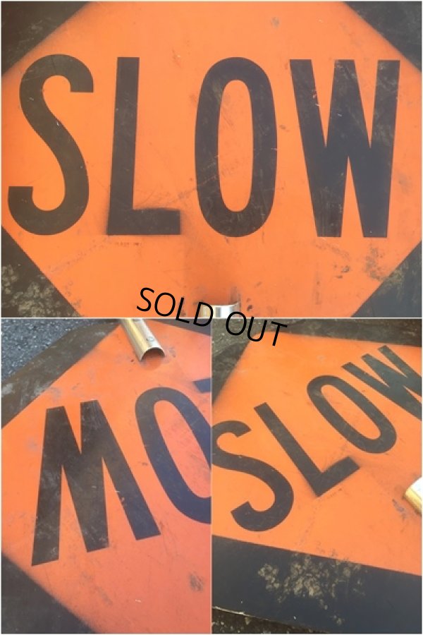 画像4: Vintage Road Sign STOP & SLOW (AL345)