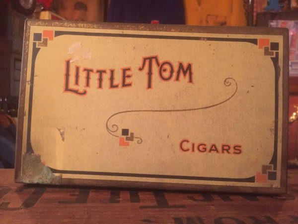 画像1: Vintage Little Tom Cigars Tabacco Tin Box (AL391)