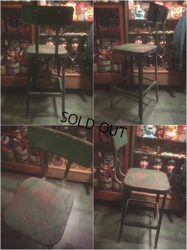 画像2: Vintage Lyon Industrial Stool Chair (AL411)