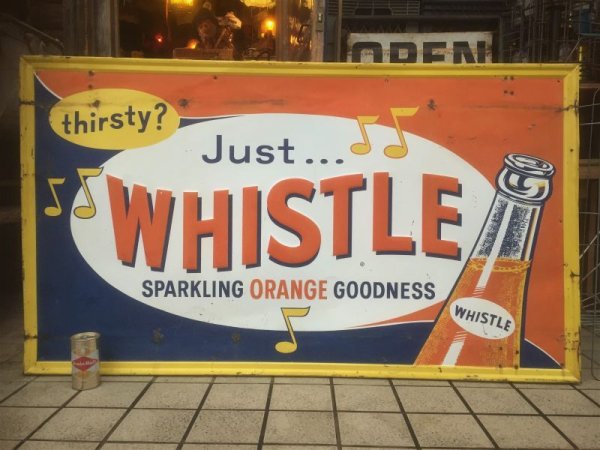 画像2: Vintage  Whistle Orange Soda Drink Embossed Sign (AL423) 