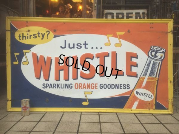 画像2: Vintage  Whistle Orange Soda Drink Embossed Sign (AL423) 