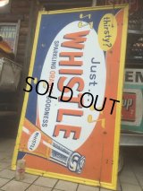 Vintage  Whistle Orange Soda Drink Embossed Sign (AL423) 