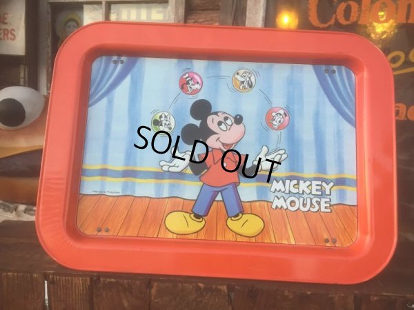 画像1: Vintage Disney Mickey Mouse Tin Tray  (AL434) 
