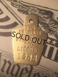80s Vintage Dog License Tag #1888 (AL1762)
