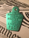 画像1: 80s Vintage Dog License Tag #9673 (AL1758) (1)