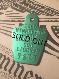 80s Vintage Dog License Tag #9673 (AL1758)