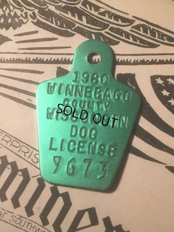 画像1: 80s Vintage Dog License Tag #9673 (AL1758)