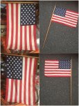 画像3: Vintage 50 Star Americacn Flag wooden pole (AL445) (3)