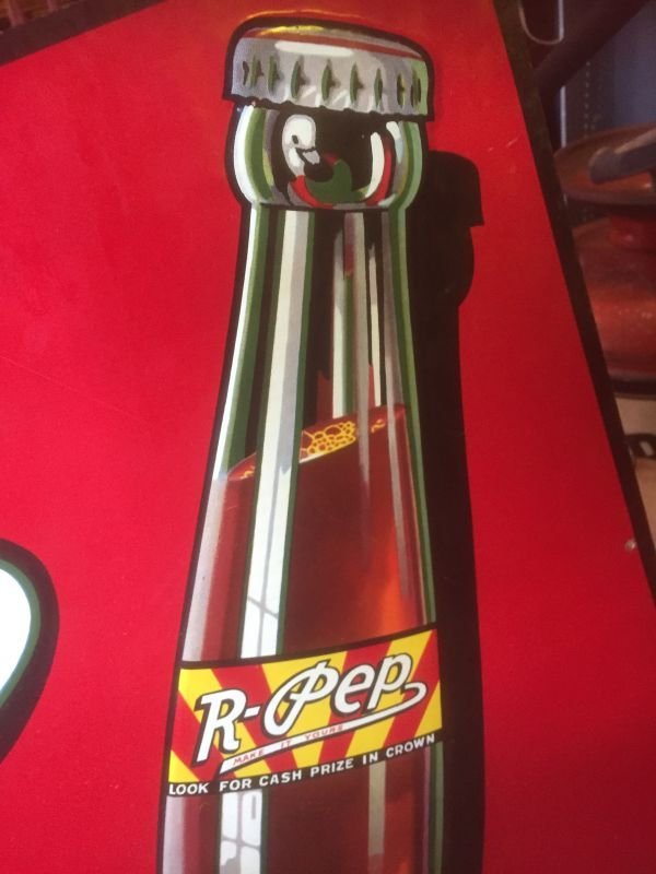 画像2: Vintage R-Pep Soda Drink Advertising Embossed Sign (AL446)